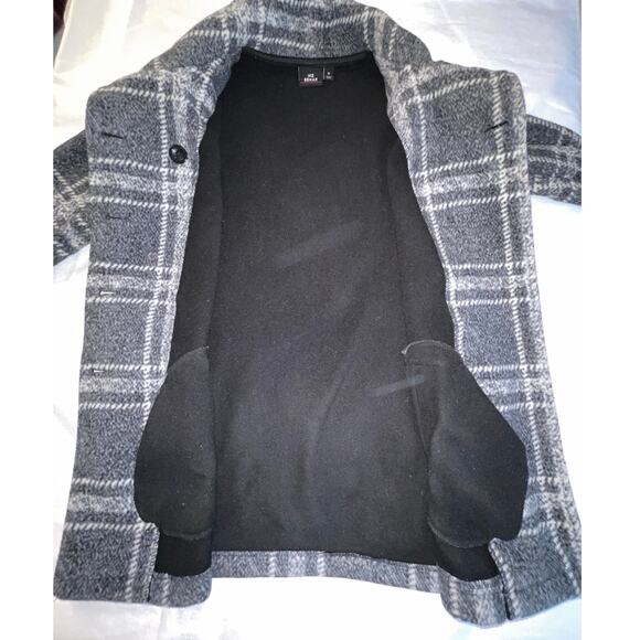 IKE BEHAR Double Breasted Plaid Coat in Soft Fleece - Women's Size M - Cozy! - Picture 5 of 12